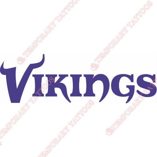 Minnesota Vikings Customize Temporary Tattoos Stickers NO.589
